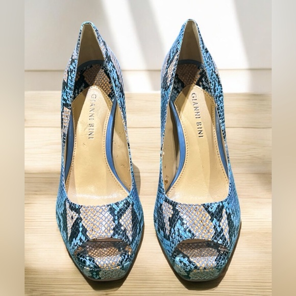 Gianni Bini Python Leather Pumps Size 7.5, Heels 5”. New - Picture 3 of 7